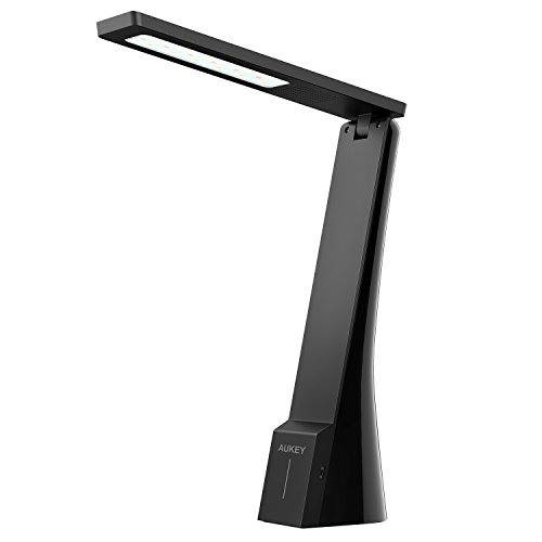 AUKEY Lampe de Bureau Sans Fil Portable 4W, Batterie rechargeable intégrée Touch tactile Alimenté par USB, 3 modes et 3 Niveaux de Luminosité Réglable (LT-ST5)