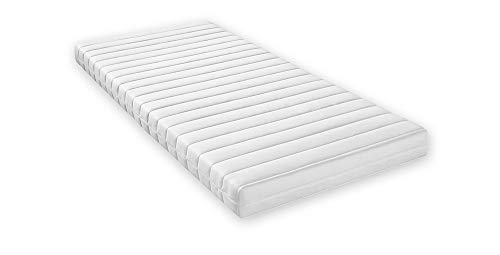 Global Social Colchón de Espuma Vitalis 90×200 cm, Grosor de 12,5 cm, Espuma de Poliuretano, con microfibras climáticas para una óptima ventilación, garantía de 2 años.