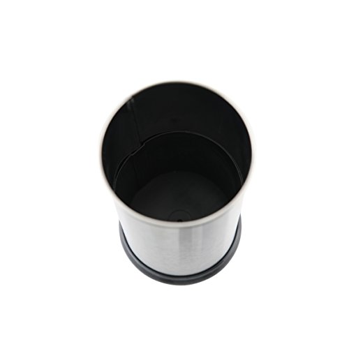 Bad-Set, 2-teilig, Edelstahl matt Kosmetikeimer Badeimer Klobürste WC-Bürste WC Garnitur - 3