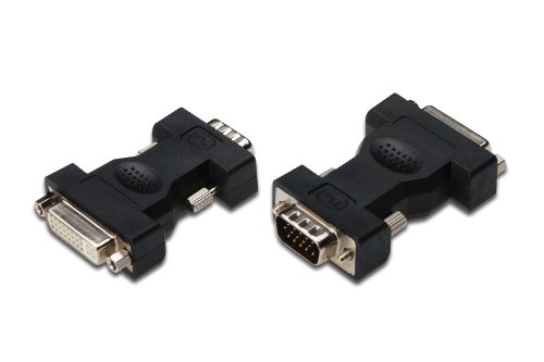DIGITUS DVI auf VGA Adapter schwarz DVI-I 24+5 Buchse auf VGA HD D-SUB 15 Stecker