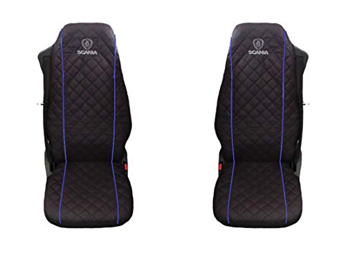 AVITON LTD - 2 x Camiones Fundas de Asiento Negro Fundas para Camiones Scania 4 Serie R Serie Azul kerder