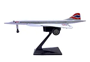 TOYMANIA Pull Back Action Concorde Aeroplane Toy for Kids. | Big Size | Very Realistic Looks and Stand.
