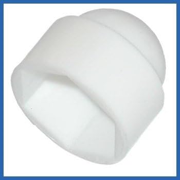 Bolt and Nut Protection Cover Cap White M5 - 100 Pack