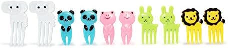 Fruit – Dessert Fork – Fork To Fork and Cake Pick Skewer – Cocktail Set Plastic Zoo Animal Mini for Children, multicolored, Env 4.2*2.5*0.3 cm