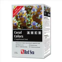 RED SEA FISH PHARM LTD. Coral Colors Abcd 4 Pack 100ml