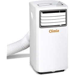Climia CMK 2600 climatiseur mobile, refroidisseur d'air 3-en-1 - ventilateur, climatisation et déshumidificateur, avec évacuation, capacité 80 m3