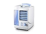 Enfriador de aire Climatizador Evaporativo de sobremesa con un consumo de sólo 60 W. Humidifica el ambiente