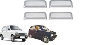 Auto Spare World Door Handle Chrome Catch Cover for Maruti Car 800 - Set of 4 Pcs , Silver