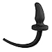 Produktbild EasyToys Fetish Collection - Dog Tail Analplug – 40 cm- Aus weichem Silikon - Schwarzer Hundeschwanz - Für ein spannendes Rollenspiel - Für Petplay