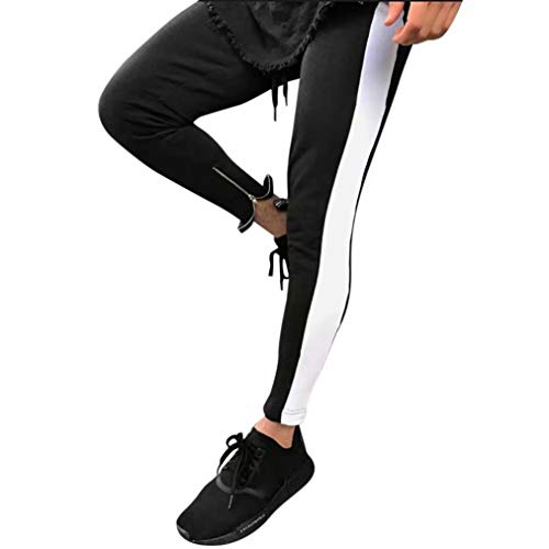 Emmay Pantaloni da Jogging da Uomo da Essenziale Pantaloni Jogging Sportwear Baggy Comodo Pantalone Stretch Comodo Pantaloni Sportivi Pantaloni Sportivi Pantaloni Sportivi (Color : Bianca, Size : L)