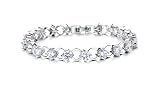 Blisfille Armband Silber Armkette Frauen Edelstahl Armband Damen Weiß Hohl Kreis Armreifen Für Damen Hochzeit