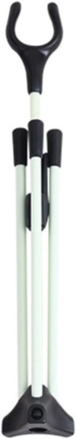 Soporte de arco plegable para trípode portátil para caza recurva de arco largo, estaca ligera de fibra de vidrio con base estable, fácil montaje (plateado)