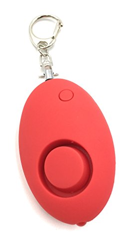 Preisvergleich Produktbild ocona© Mini Taschenalarm Panikalarm Notfallalarm zur Selbstverteidigung mit integrierter LED-Lampe, Alternative zum Pfefferspray, tragbar, rot