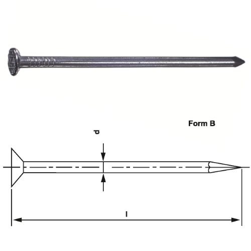 Drahtstift Nagel Nägel Senkkopf blank DIN 1151 versch. Größen, Maße / Menge:3.1 x 65 mm (2.5 kg)