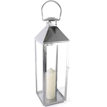 Large Silver Lantern Decorative Candle Lanterns Decorative Candle