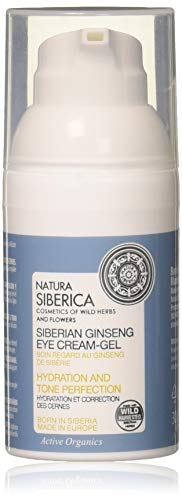 Natura Siberica Crema Gel para el Contorno de Ojos Ginseng Siberiano Hidratante y Anti Ojeras - 30 ml