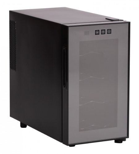 FineBuy Design Weinkhlschrank Flaschenkhlschrank 23 Liter 8C-18C - 8 Flaschen schwarz (EEK: A)