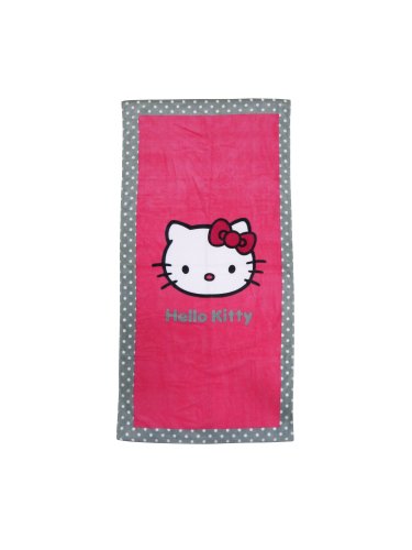 CTI 040445 Strandtuch Hello Kitty Salsa, Baumwolle Velours, 75 x 150 cm
