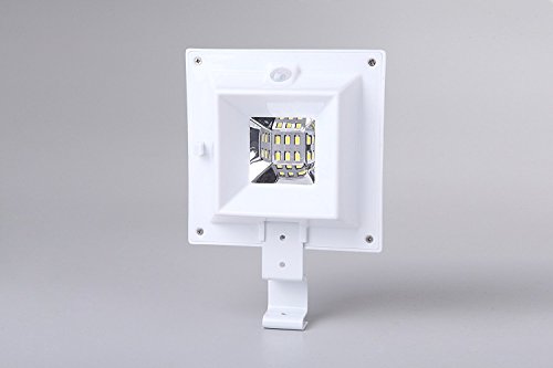 200LM LED PIR Sensor Solarlampe Drahtlos Kaltweiß 7000K Solarleuchte Solar Leuchte Lampe mit Bewegungsmelder Wasserdicht Sicherheit Licht für Garten, Outdoor, Terrasse, Haus, Auffahrt, Treppen, Zaun etc(Weiß 4-pack) - 4