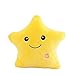 Bright Light up Colorful Glowing LED Luminous Star Plush Pillows Cushions Toys Kid's Cosy Soft Relax Gifts (White)