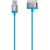 Belkin F8J041cw2m-BLU - Cable de carga y sincronización Mixit de 30 pines a USB 2.0 para iPad 1/2, iPhone 4/4s, azul