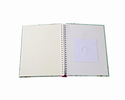 Arpan Fotoalbum, retro-Blumen- und Vogelmotiv, selbstklebend, groß, 20 Blatt, 40 Seiten - 6