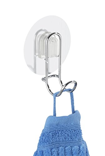 Wenko 21573100 Static-Loc Wandhaken Osimo, Stahl, 8 x 10 x 4,5 cm, chrom