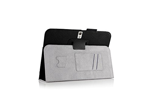 Schutzhülle / Cover / Tasche für Samsung Galaxy Tab S 10.5 – T800 – Schwarz – Mit praktischer Halteschlaufe (+ Display-Schutzfolie + Stylus) - 2