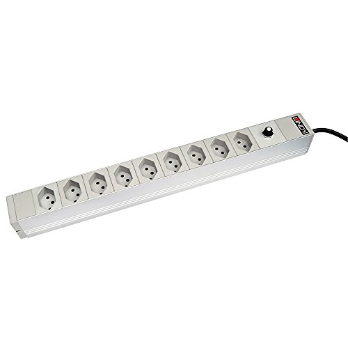 Preisvergleich Produktbild LINDY 8-Fach 19" Steckdosenleiste, CH
