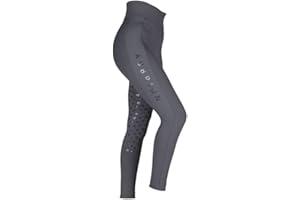 SHIRES EQUESTRIAN Aubrion Shires Eltar Riding Tights - Grey Large, Grey