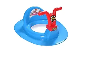 Liza KIds Toilet Trainer Baby Potty Seat With Bike Handle And Back Support Toilet Seat For Western Toilet (Blue)