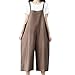 Produktbild Quaan Frühling Herbst Frau Breit Bein Hose Latzhose Beiläufig Overalls Schlinge Hose Strampelhöschen Strampler Baumwolle Plus Größe Länge Hosen Party Büro Flare Fein Bordeaux Lose