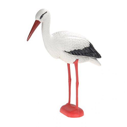 XL Storch 78cm Teichfigur Reiherschreck Klapperstorch Hochzeit Geburt Taufe