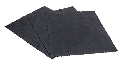 Brillenputztuch im 3er-Pack in verschiedenen Farben mit Zick-Zack-Schnitt - Mikrofaser Premium Qualität auch für Displays geeignet