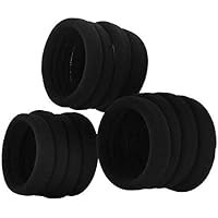 GRAVITY elegance - 24 Pcs of Black hair band cotton rubber Black band Hair bands for women & Girls