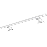 Leichte Montage: Die Spiegellampe wird je Fuß mit zwei Schrauben auf den Spiegelschrank befestigt. Anschluss an 230V ohne Trafo