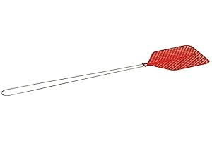 RUSEPIN Paletta Abbattimosca Corpo In Plastica Resistente, Manico In Ferro.