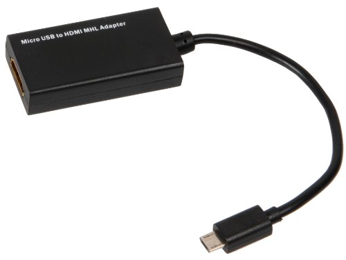 AVANTO Adapter MHL Kabel / Stecker an High Speed HDMI Buchse + USB micro-B Buchse für Samsung | HTC | Sony | LG - 3