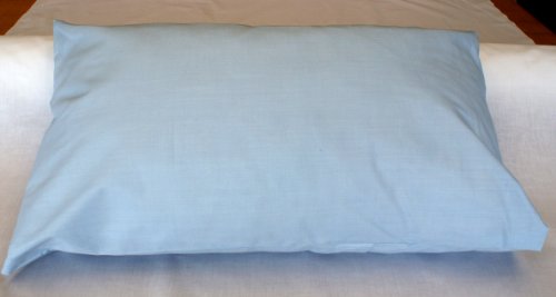 Junior/Cot bed Pillowcase Blue - Cotton - 60x40cm - UK Made