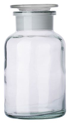 Preisvergleich Produktbild 500ml, Klarglas-Weithalsflasche mit Schliffstopfen, NS45 / 40