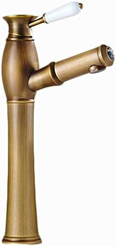 High-Quality Gold All Bronze Antique Pull Type Basin Faucet , Antique High,antique high