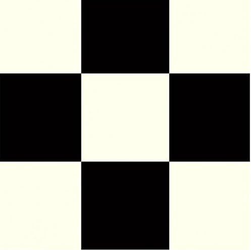 Rest of PVC Chessboard Black and White 019D 0,50x2,00 M
