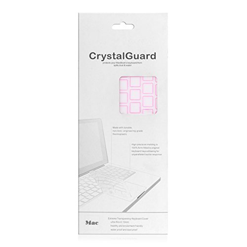 kwmobile Tastaturschutz Apple MacBook Air 13“/ Pro Retina 13“/ 15“ – QWERTZ Silikon Laptop Tastaturfolie – Notebook Tastaturschutzfolie Rahmen Design Pink Transparent - 5