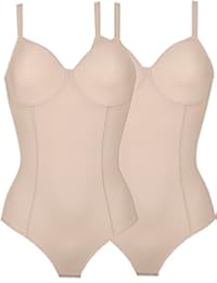 Naturana - Body con Aros para Mujer 3260 (Pack de 2) Piel EU 95 / ES 110 C