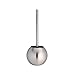 Produktbild axentia Bürste Andor mit Kugel Behälter-Garnitur mit Toilettenbürste & Toilettenbürstenhalter-Design WC Bürstengarnitur Set, Edelstahl, Silber/schwarz, 14 x 14 x 37 cm