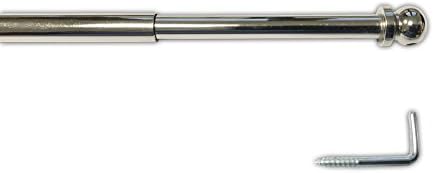 Tilld – Brass Rod, Curtain Rail Extendible Curtain Rail Nickel Glossy, 30 – 50 cm, flach oval,
