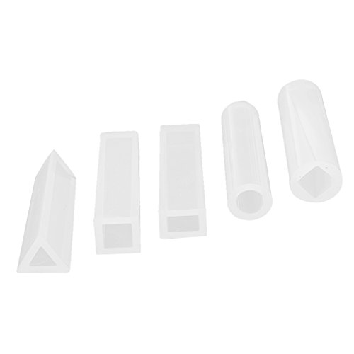 Gazechimp 5stk Quadrat Silikon Transparent Werkzeug Gießform Anhänger Pendant Modell + 100pcs Augen Schraubösen Schraubhaken - 9