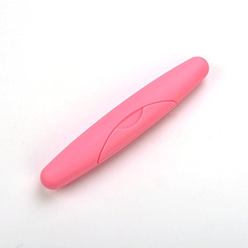 Preisvergleich Produktbild Lanlan Travel Zahnbürste-Halter tragbar Staubdicht wasserdichten Lock Zahnbürste Fall Kunststoff, rosa
