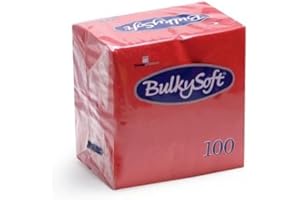 DOT HORECA SOLUTIONS 100 Tovaglioli 2 veli ROSSO di carta 24x24 cm (aperti) e 12x12 cm (chiusi) da cocktail aperitivo buffet feste party catering tovagliolini finger food monouso usa e getta rossi