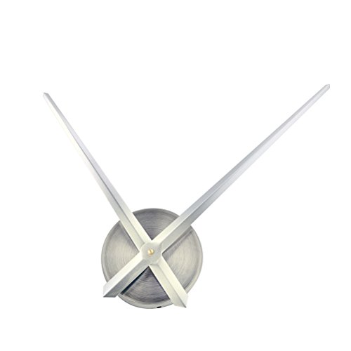 URAQT 3D Wanduhr Uhrwerk & Uhrzeigern Modern für die Wand, mit 2 Nadeln (weiß) - 3